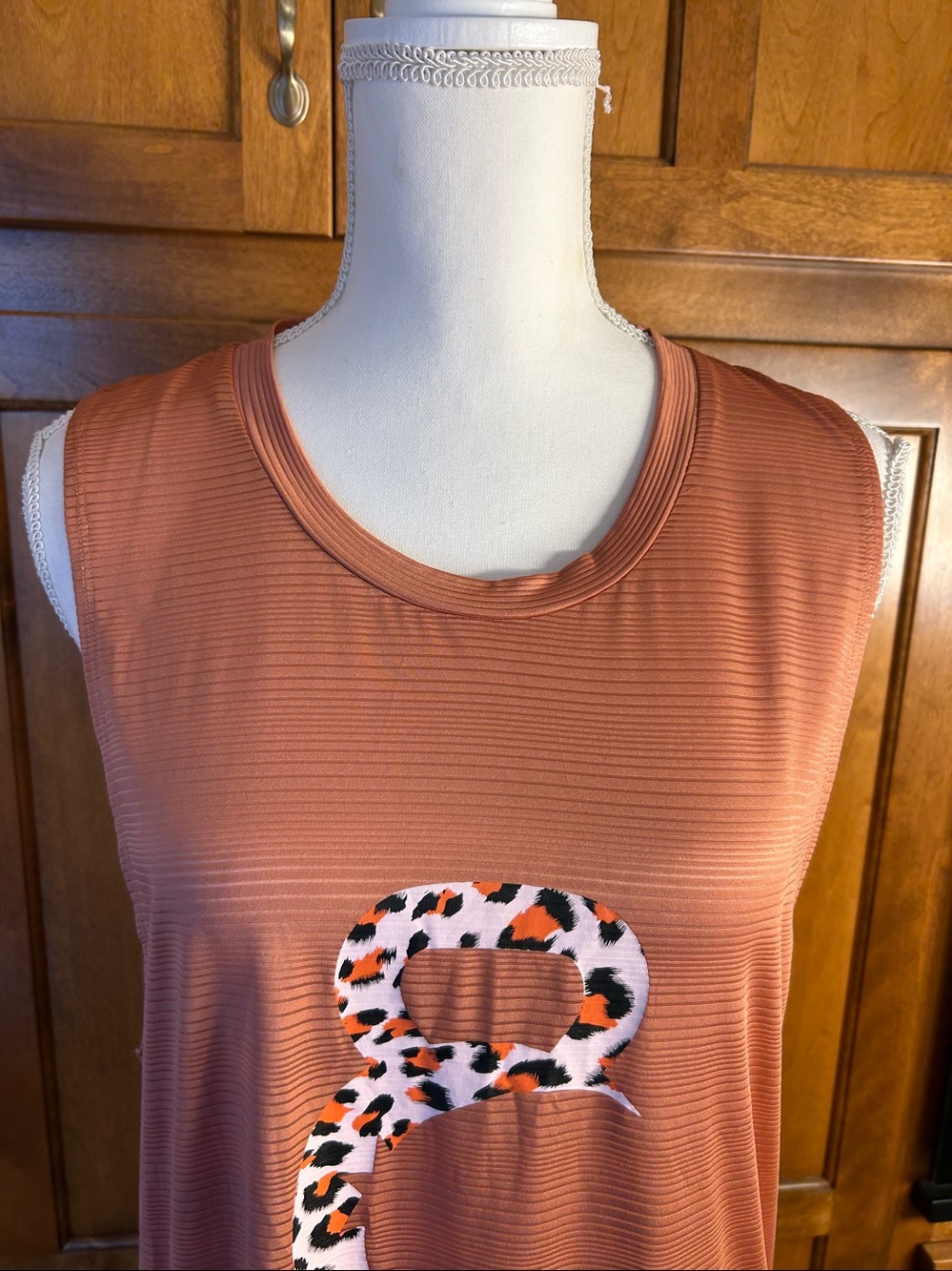 Zyia Active Womens Terra Cotta Cheetah Kettle Moon Semi Sheer Tank. Sz XXL - Picture 4 of 10